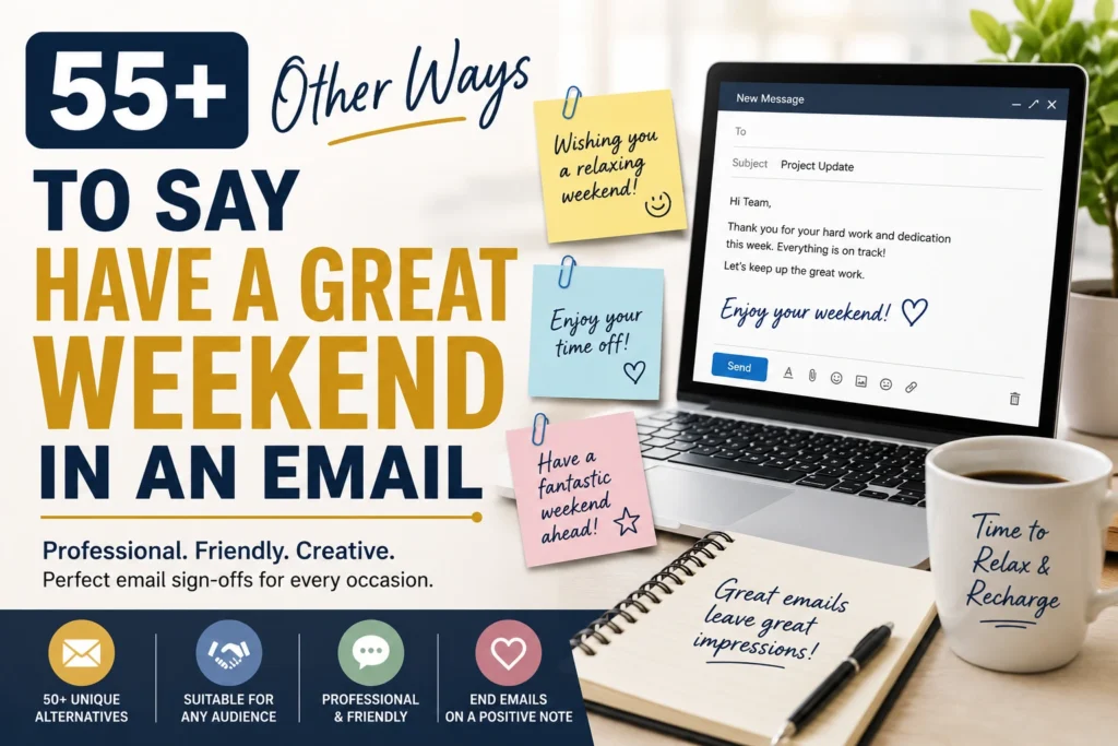 other ways to say have a great weekend in an email