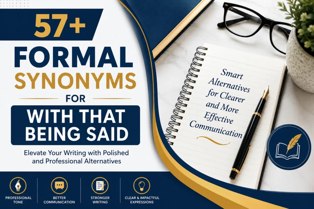 57+ Formal Synonyms for With That Being Said