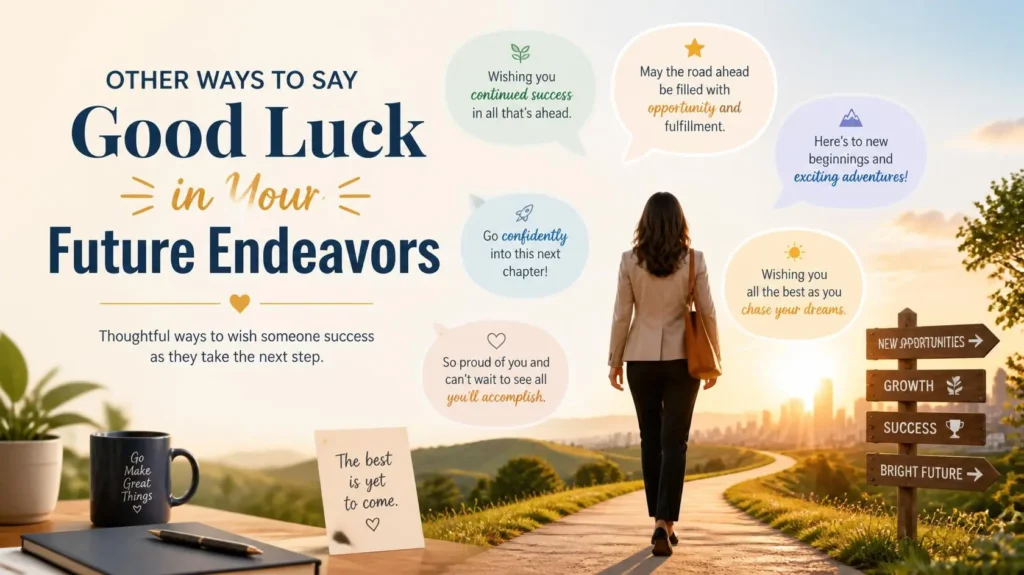 other ways to say good luck in your future endeavors