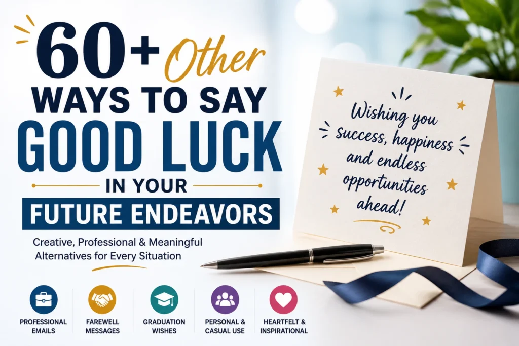 60+ Other Ways to Say Good Luck in Your Future Endeavors