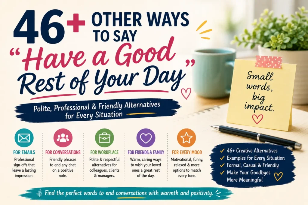 other ways to say have a good rest of your day