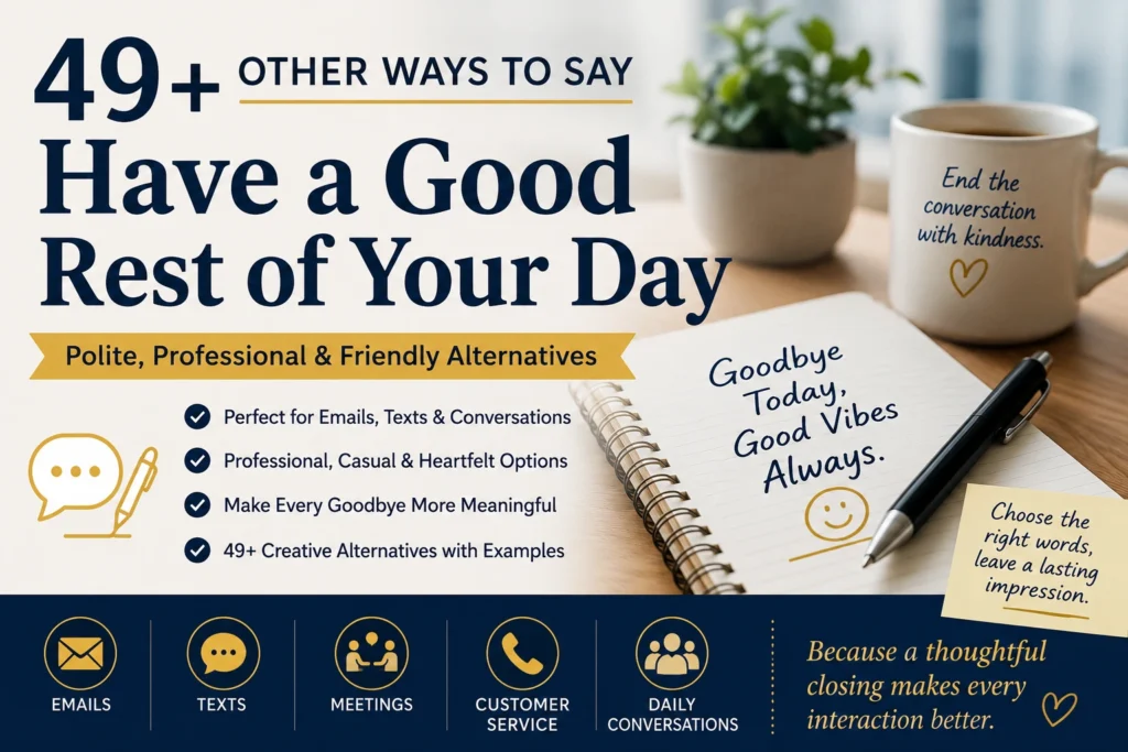 other ways to say have a good rest of your day
