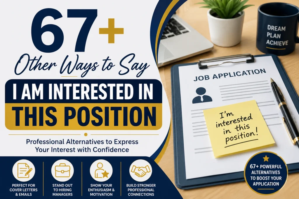 other ways to say i am interested in this position