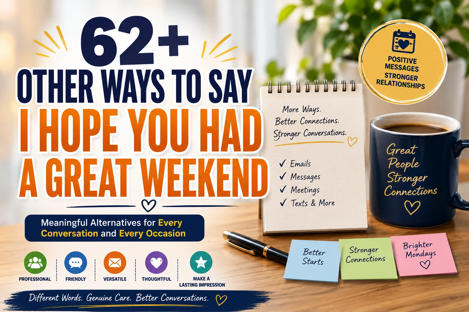 other ways to say i hope you had a great weekend