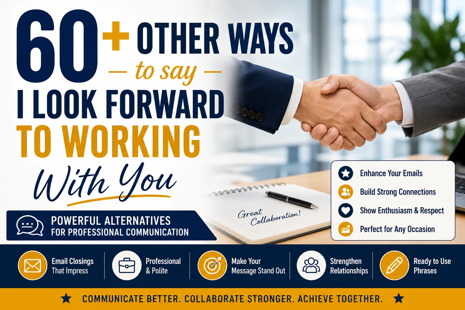 other ways to say i look forward to working with you