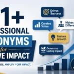 professional synonyms for positive impact