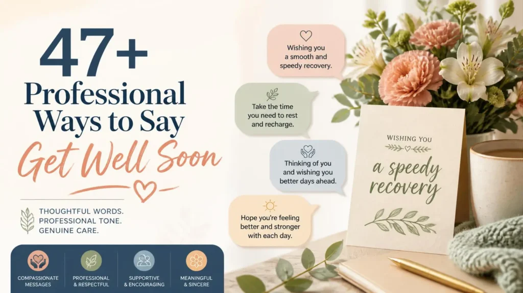 professional ways to say get well soon