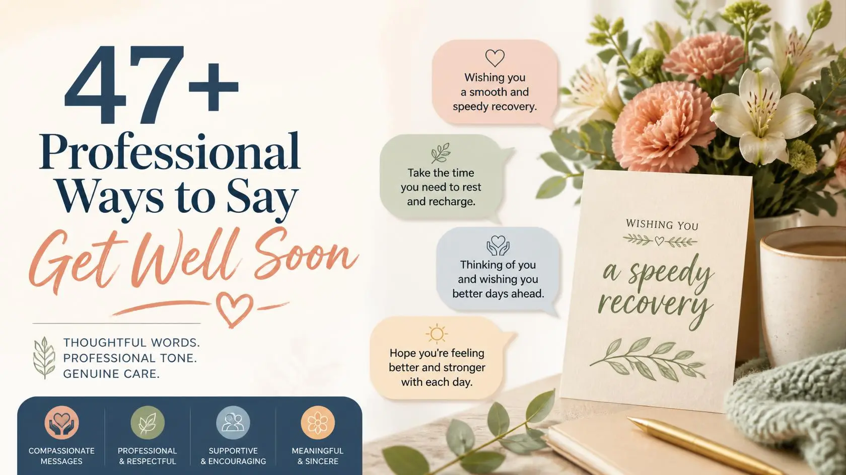 professional ways to say get well soon