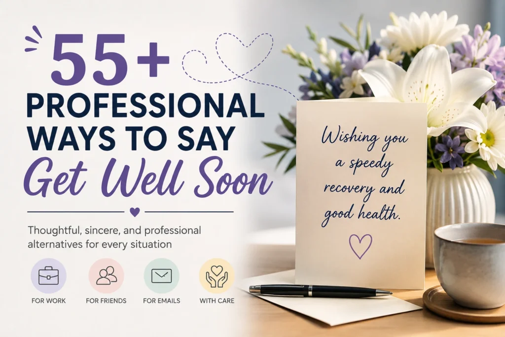 professional ways to say get well soon