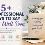 professional ways to say get well soon