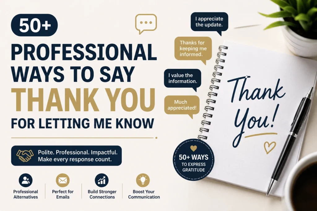 50+ Professional Ways to Say “Thank You for Letting Me Know”