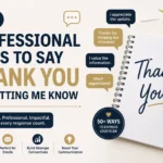 50+ Professional Ways to Say “Thank You for Letting Me Know”