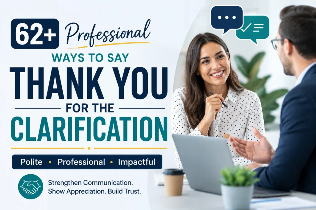 professional ways to say thank you for the clarification