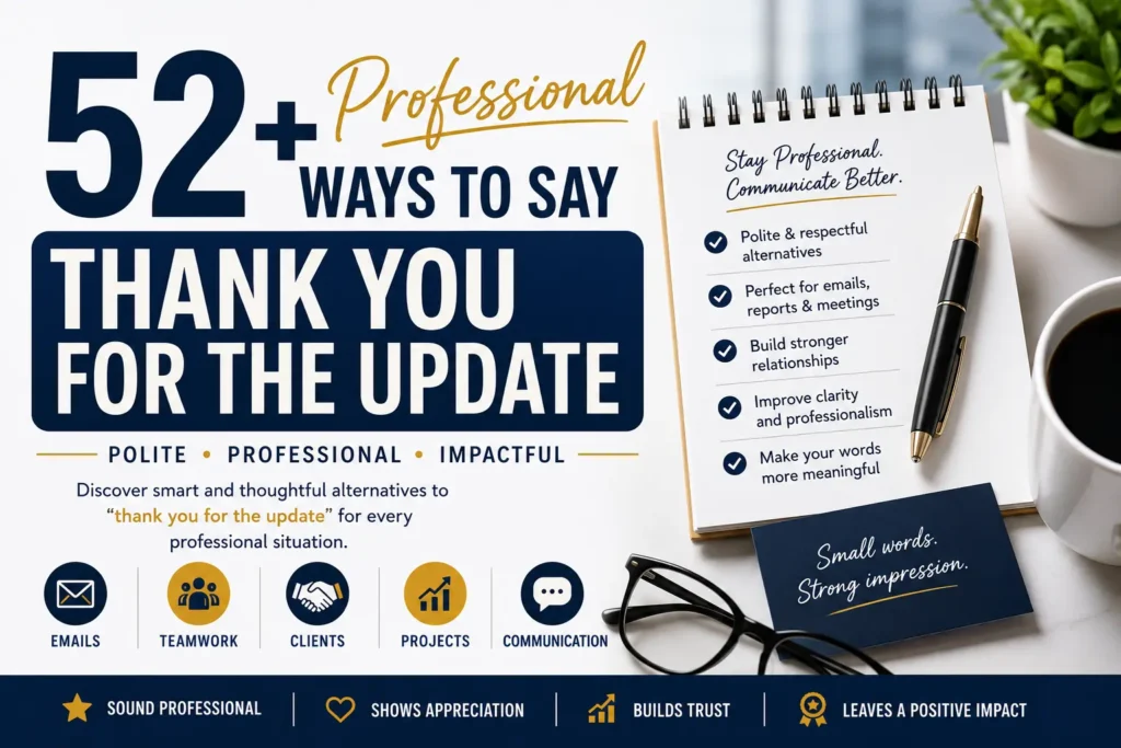professional ways to say thank you for the update