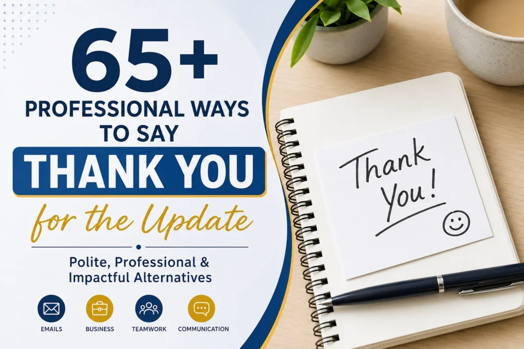 professional ways to say thank you for the update