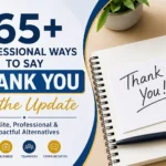 professional ways to say thank you for the update