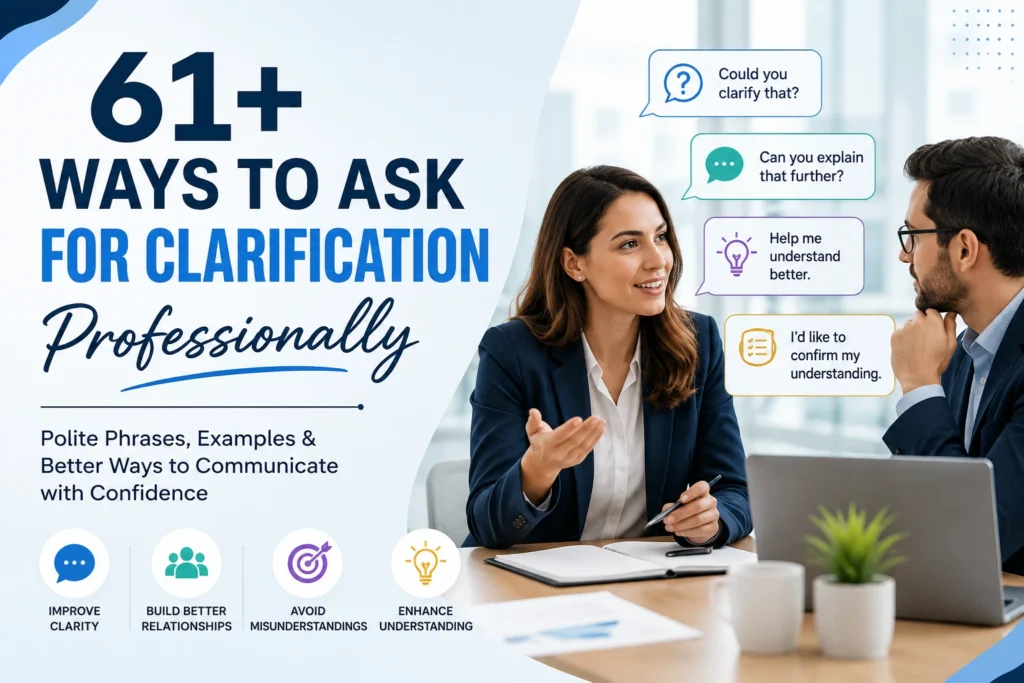 ways to ask for clarification professionally