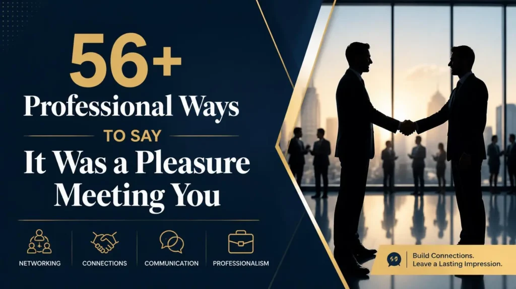 professional ways to say it was a pleasure meeting you