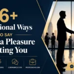 professional ways to say it was a pleasure meeting you